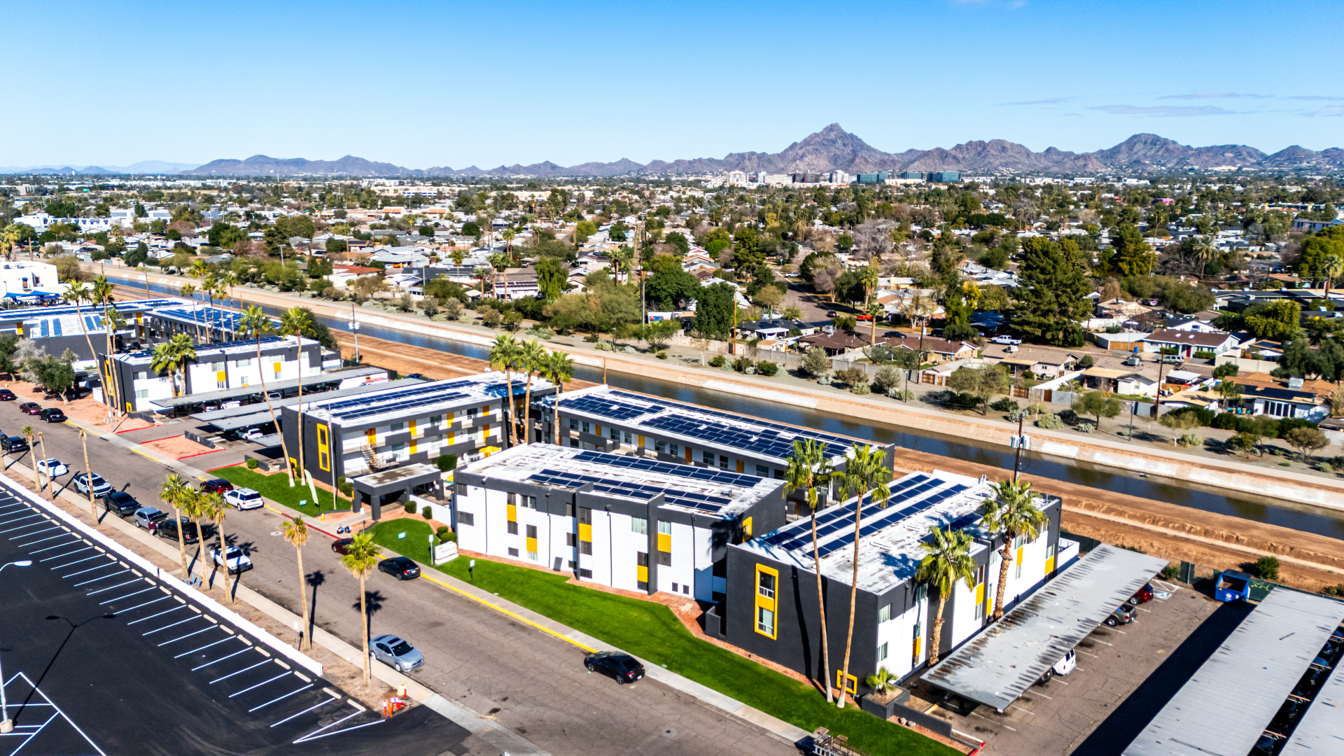 Aerial community view at Radius Apartments.