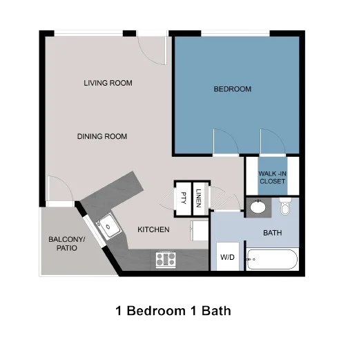1-Bedroom Floorplan A