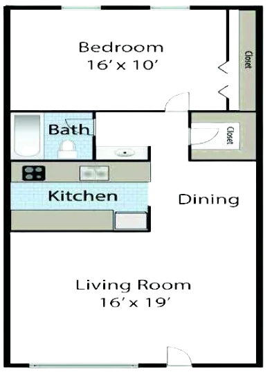 1-Bedroom Floorplan A